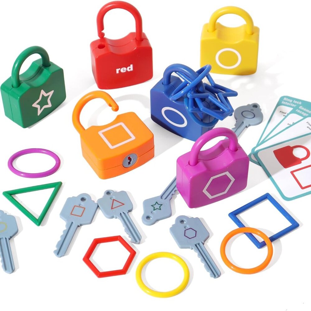 Educational Letter Combination-with 26 Locks, 26 Keys Montessori Preschool Alpha